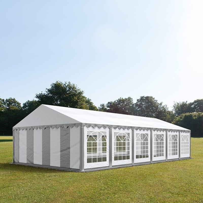 Toolport Tente de réception 6 x 12 m Economy blanc/gris
