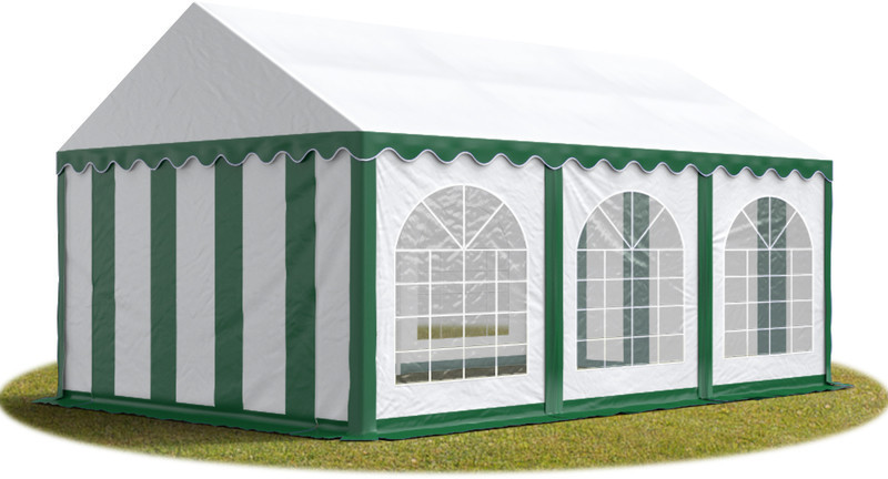 Toolport Tente réception 4 x 6 m Premium blanc/vert