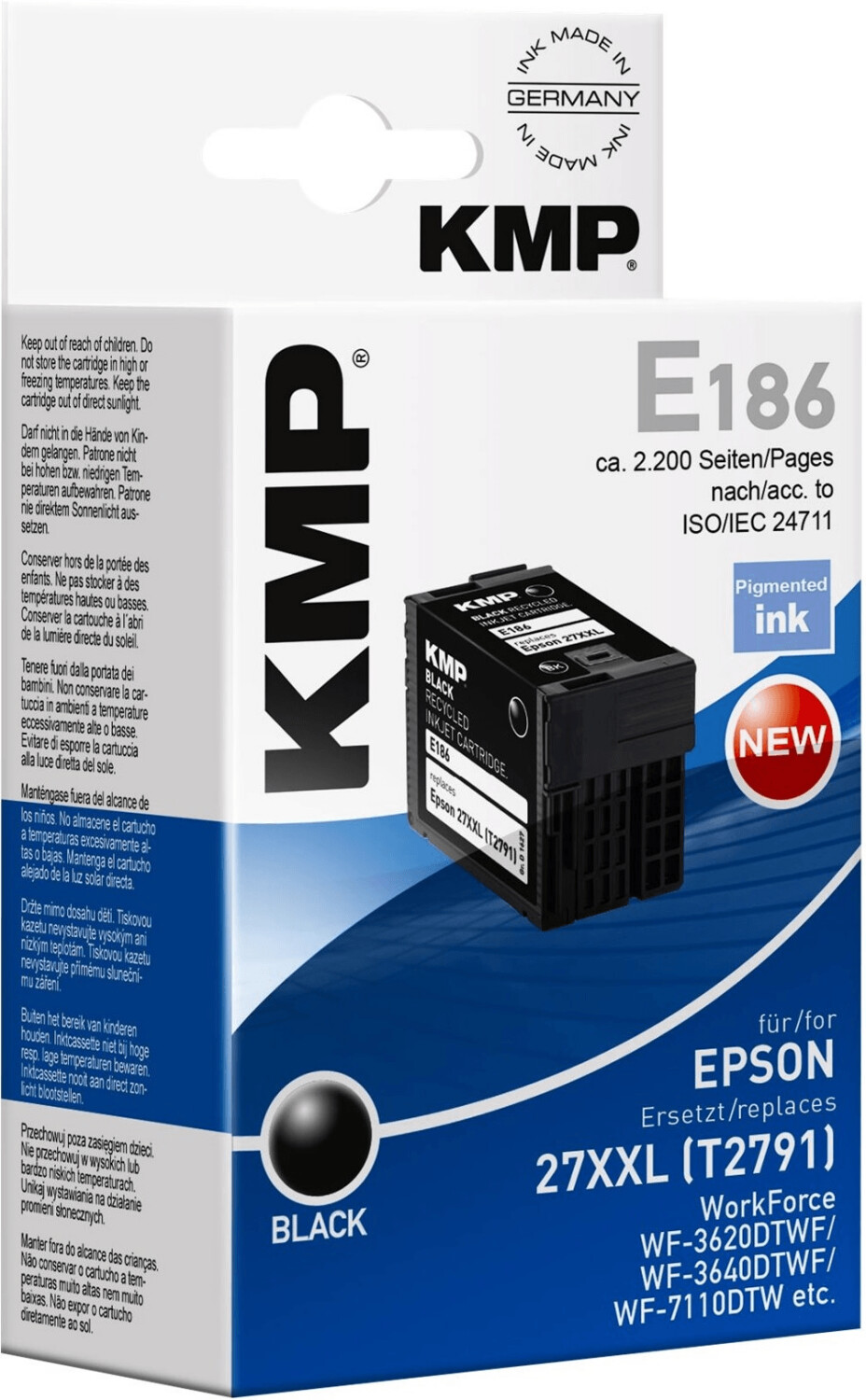 KMP E186 pour Epson 27XXL noir (1627,4201)