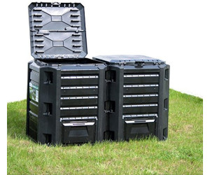 Garten Komposter 800 L schwarz Modul Thermo-Komposter Kompostbehälter Kunststoff