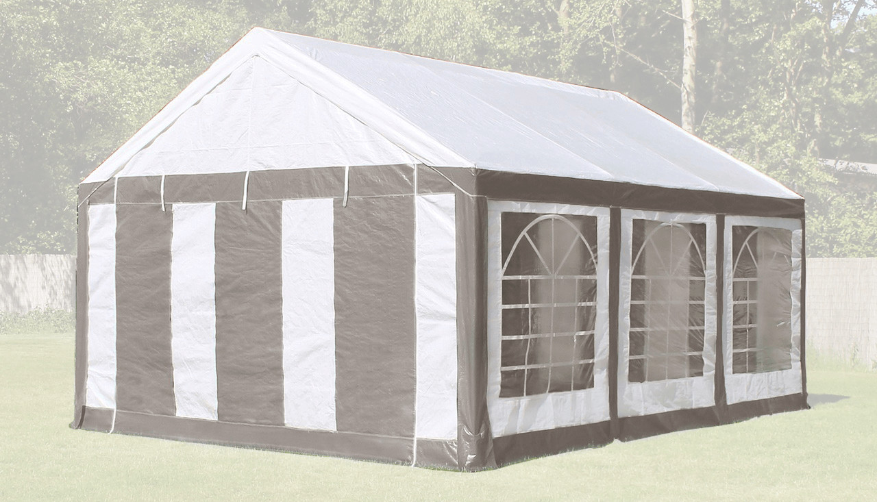 Toolport Tente de réception Classic 3 x 6 m blanc/gris