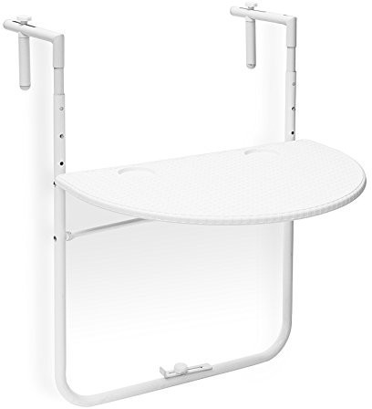 Relaxdays Table de balcon pliante Bastian