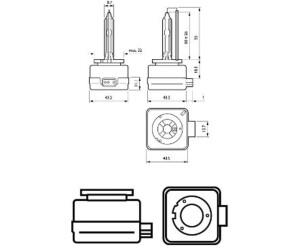 Philips Xenon X-Tremevision D1S, Ampoule Xénon Pour Éclairage Automobile,  Jusqu'À 120% De Luminosité En Plus, Lot De 2