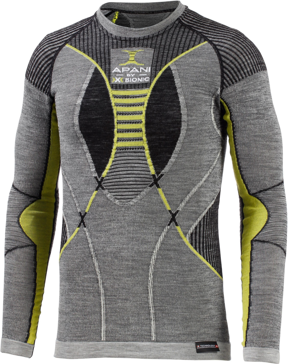 X-Bionic Apani Merino by Fastflow Man Shirt Roundneck black/grey/yellow
