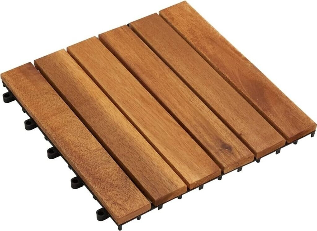 vidaXL Dalle de terrasse acacia 30 x 30 cm (10 pièces)