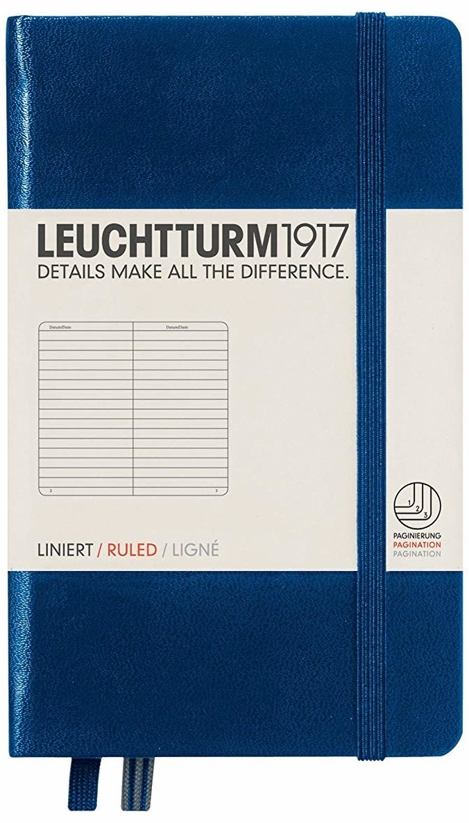 Leuchtturm1917 Pocket Notebook (A6) Hardcover Ruled Navy