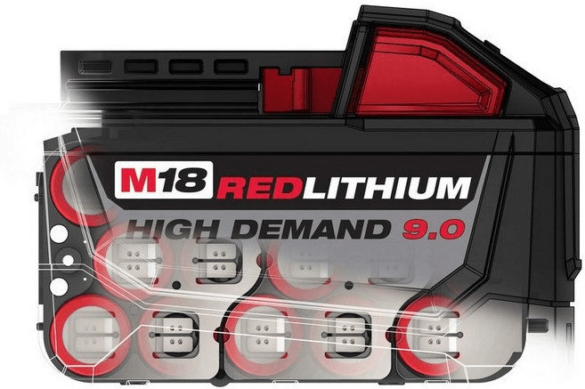 Milwaukee 9.0 battery high demand outlet