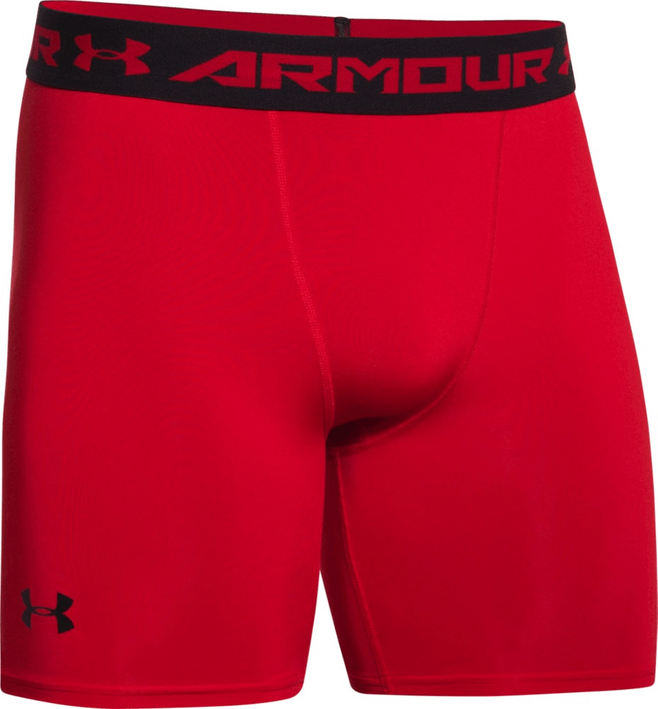 Under Armour Men's HeatGear Compression Shorts red