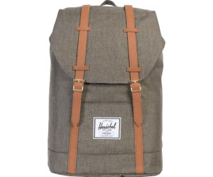 Herschel Retreat Backpack canteen crosshatch/tan synthetic leather