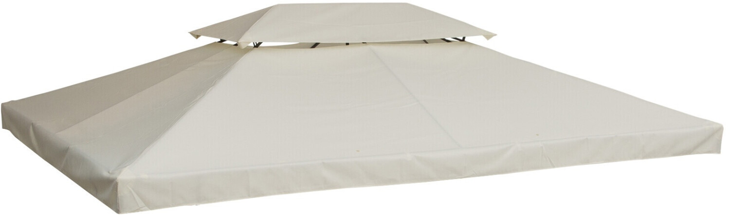 Outsunny Toit de remplacement 3 x 4 m blanc