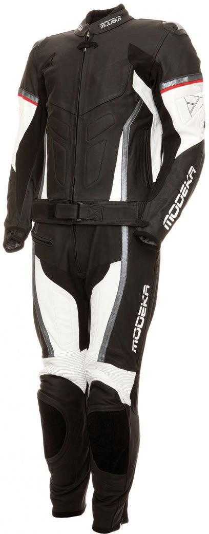 Modeka Chaser noir/blanc/gris combinaison