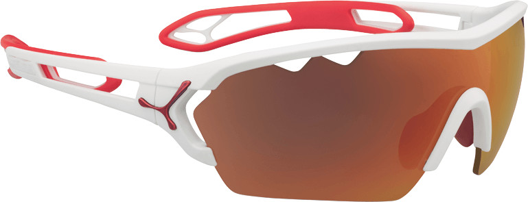 Cébé S'track Mono L CBMONOL2 (matt white red/1500 grey AF orange FM + clear)
