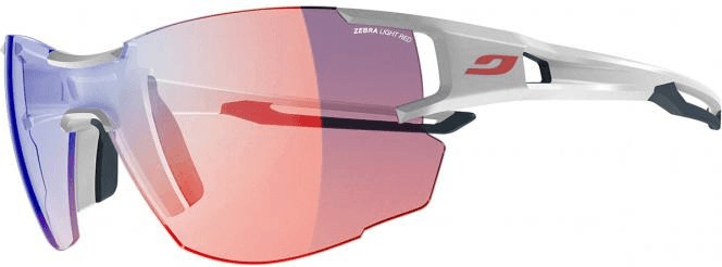 Photos - Sunglasses Julbo Aerolite J4963411  (white-blue/Zebra Light Red)