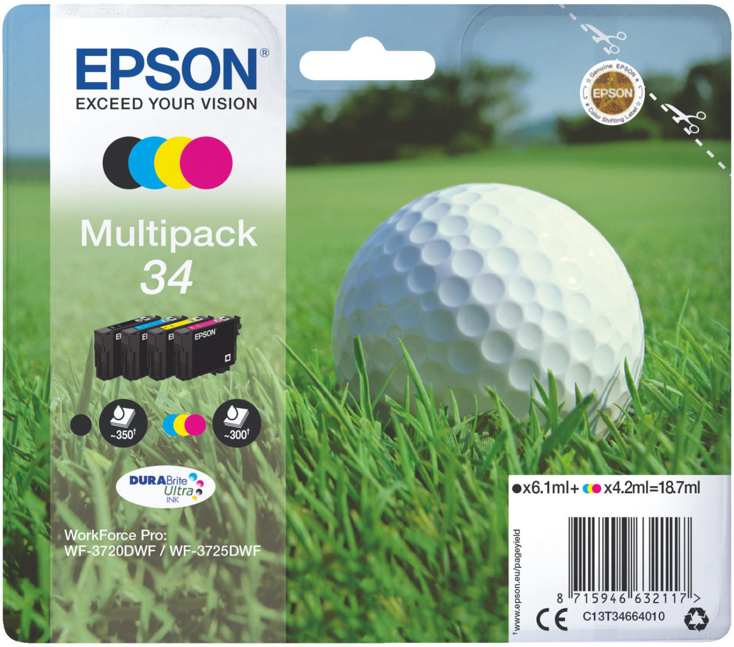 Epson 34 Multipack 4 couleurs (C13T34664010)