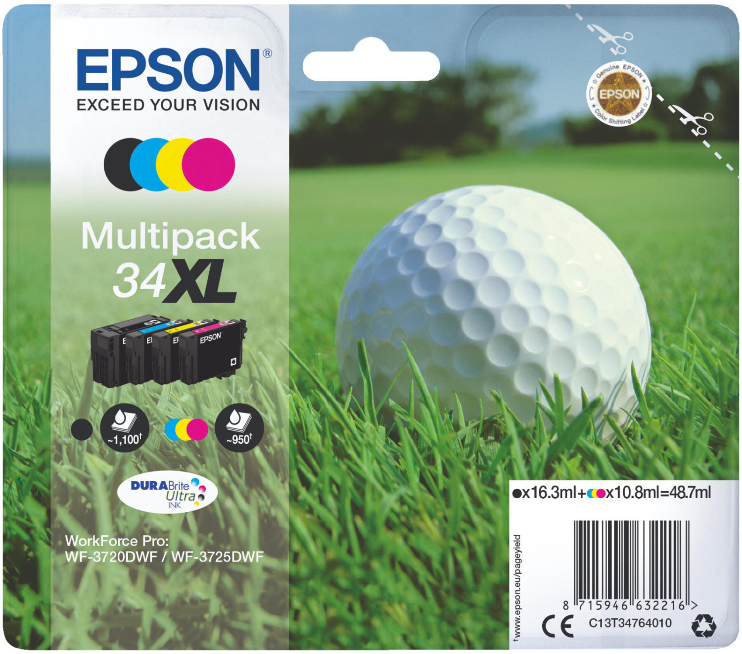 Epson 34XL Multipack 4 couleurs (C13T34764010)