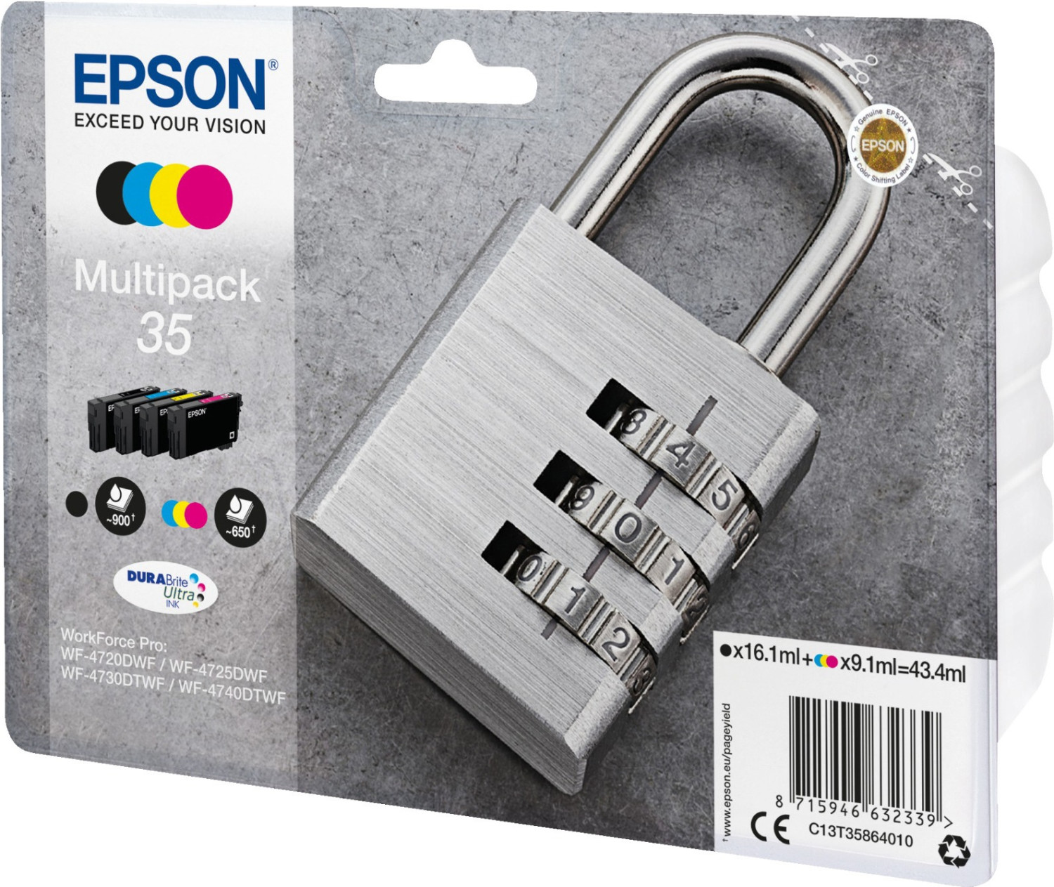 Epson 35 Multipack 4-farbig ab bei (Februar 2024 Preisvergleich € | (C13T35864010) Preise) 84,30