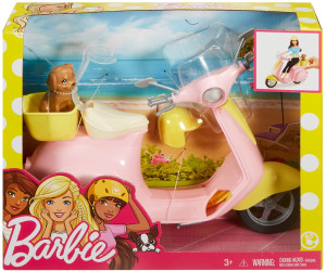 Mattel Barbie Roller in Rosa und Gelb mit Hund und Helm DVX56 NEU OVP 