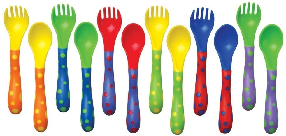 Nuby Cuillère et fourchette d'apprentissage 12m+