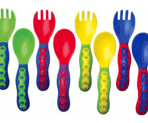 MAM Baby´s Fork & Spoon Löffel & Gabel Set Kinderbesteck ab 6 Monate*NEU* 