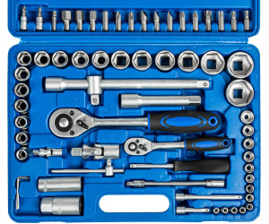 Grafner® Ratschenschlüssel Werkzeugkoffer 94tlg Ratschenkasten Stecknusskasten 
