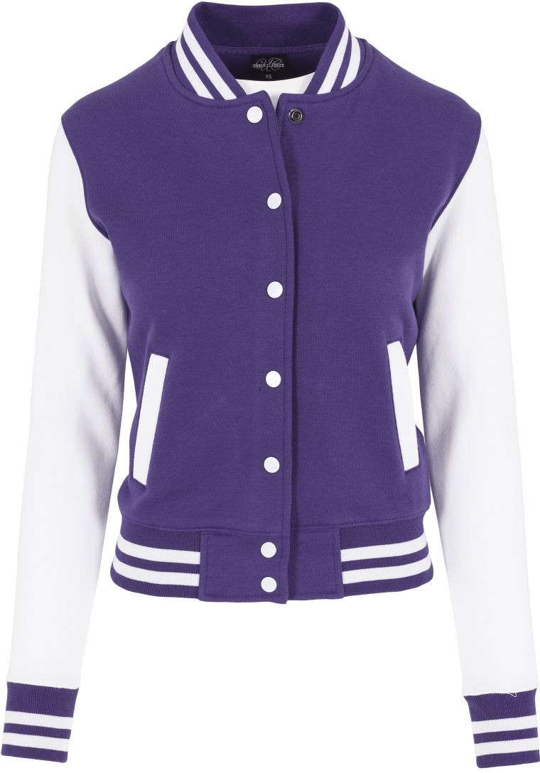 Urban Classics Ladies 2-Tone College Sweatjacket (TB218) purple/white