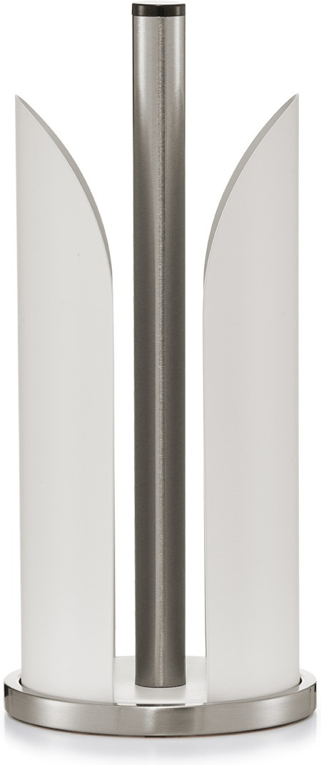 Zeller kitchen roll holder stainless steel/metal, matt white