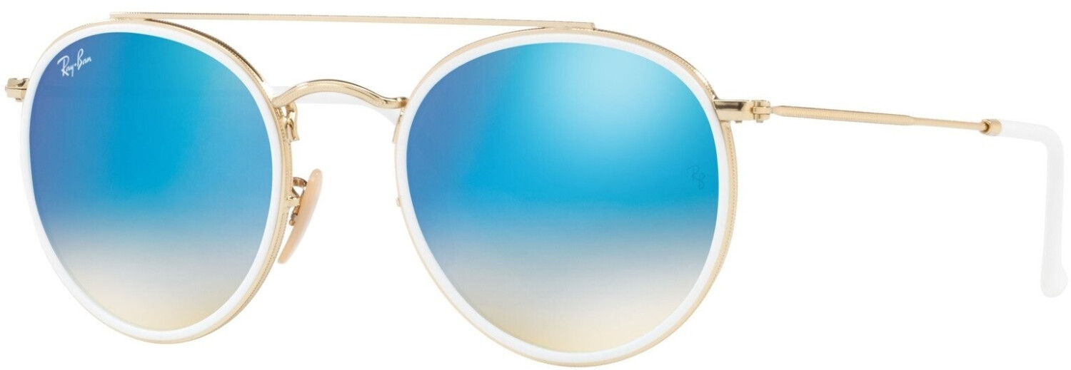 Ray ban round double bridge blue gradient flash top