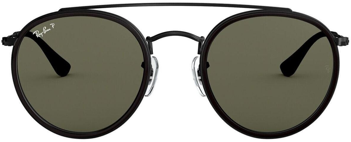 レイバン公式ストア】 Ray-Ban® ROUND DOUBLE BRIDGE サングラス | ブラック X ブルー/グレー - RB3647N