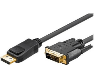 DisplayPort auf DVI-Kabel 3 m vergoldete Anschlüsse 300 cm besonders langlebig Schwarz High Speed 10,8 Gbit//s 3 m