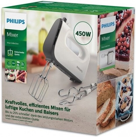 Mixeur/mélangeur de pâte HR3740/00 450W usage non-intensif Philips