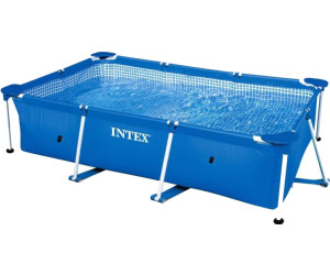 piscine tubulaire intex metal frame junior 2.60 x 1.60 x 0.65 m