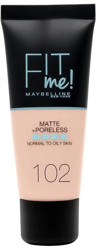 Gemey Maybelline Fit me! Matte + Poreless Make-up - 102 Fair Ivory (30ml)
