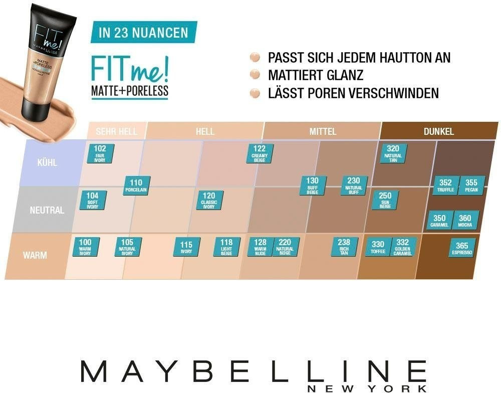 Maybelline Fit Me Foundation 122 Creamy Beige - 30 ml