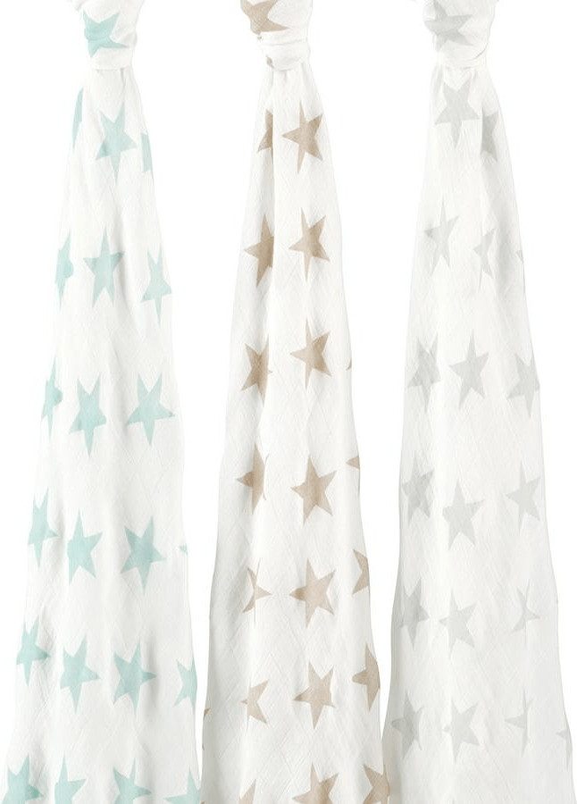 Aden + Anais Lot de 3 langes silky soft 120 x 120 cm Milky Way