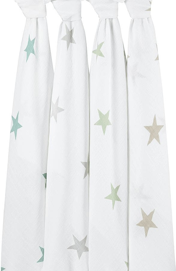 aden + anais Lot de 4 langes en mousseline 120 x 120 cm Super Star Scout