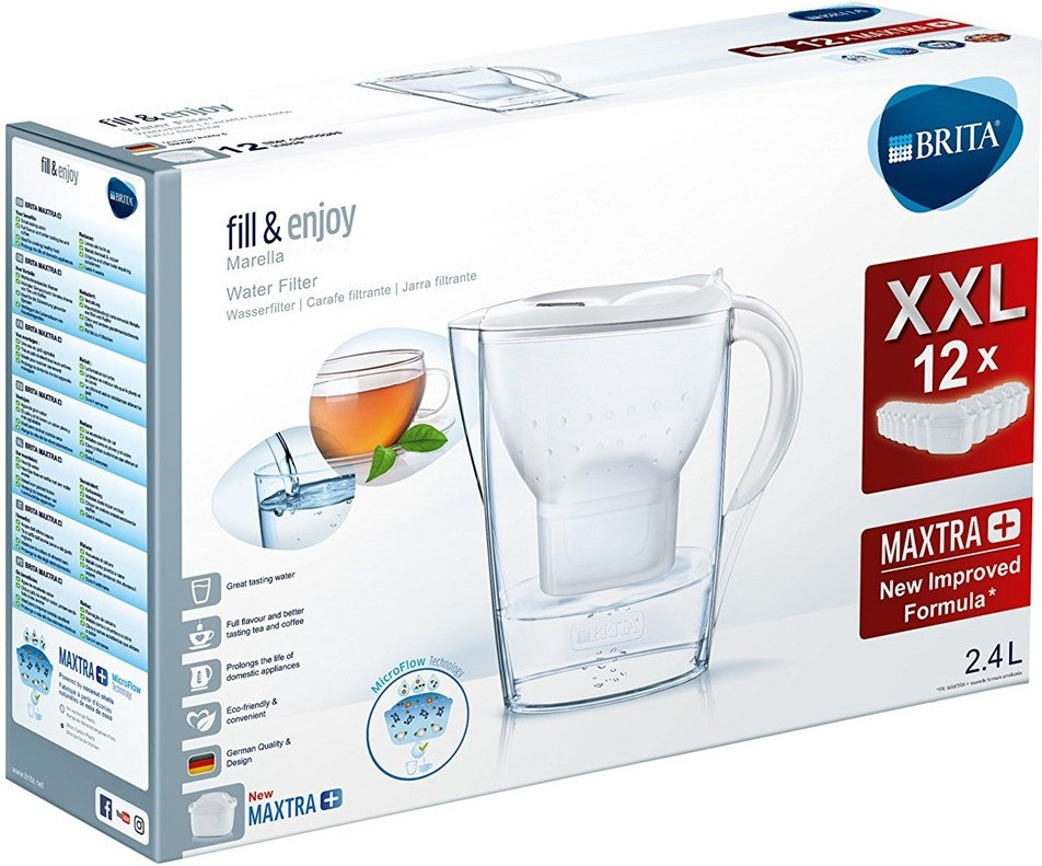 MARELLA COOL WHITE (2,4 L) & 2 MAXTRA+ CARTOUCHES + BOUTEILLE THERMOS 
