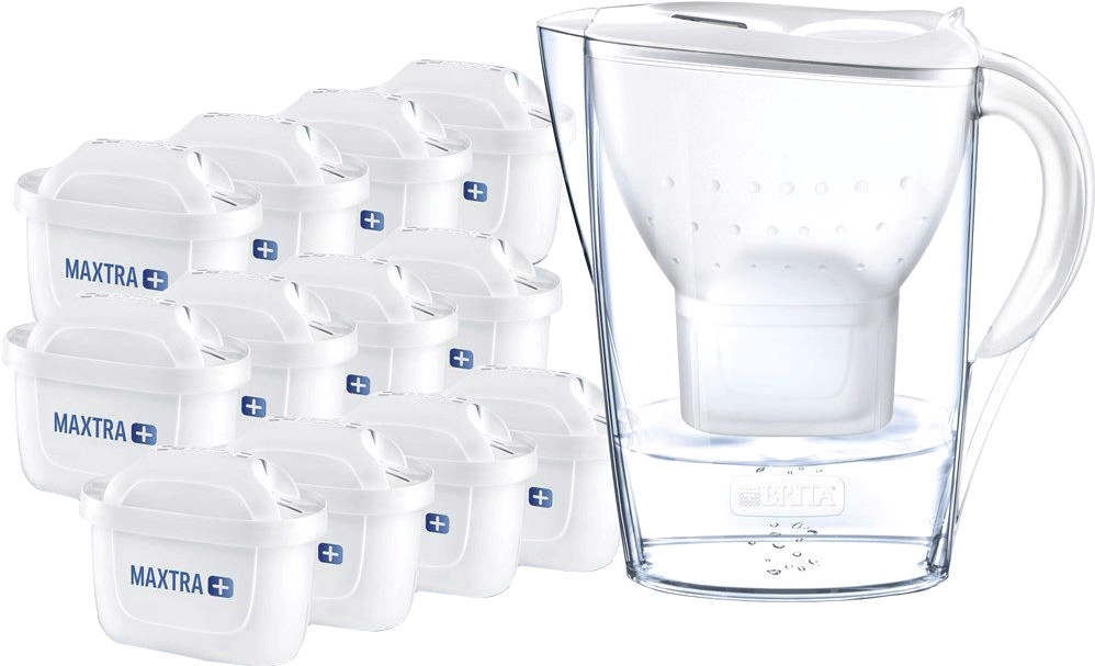 BRITA Carafe filtrante fill & enjoy Marella 2,4 l blanc + 4 cartouches