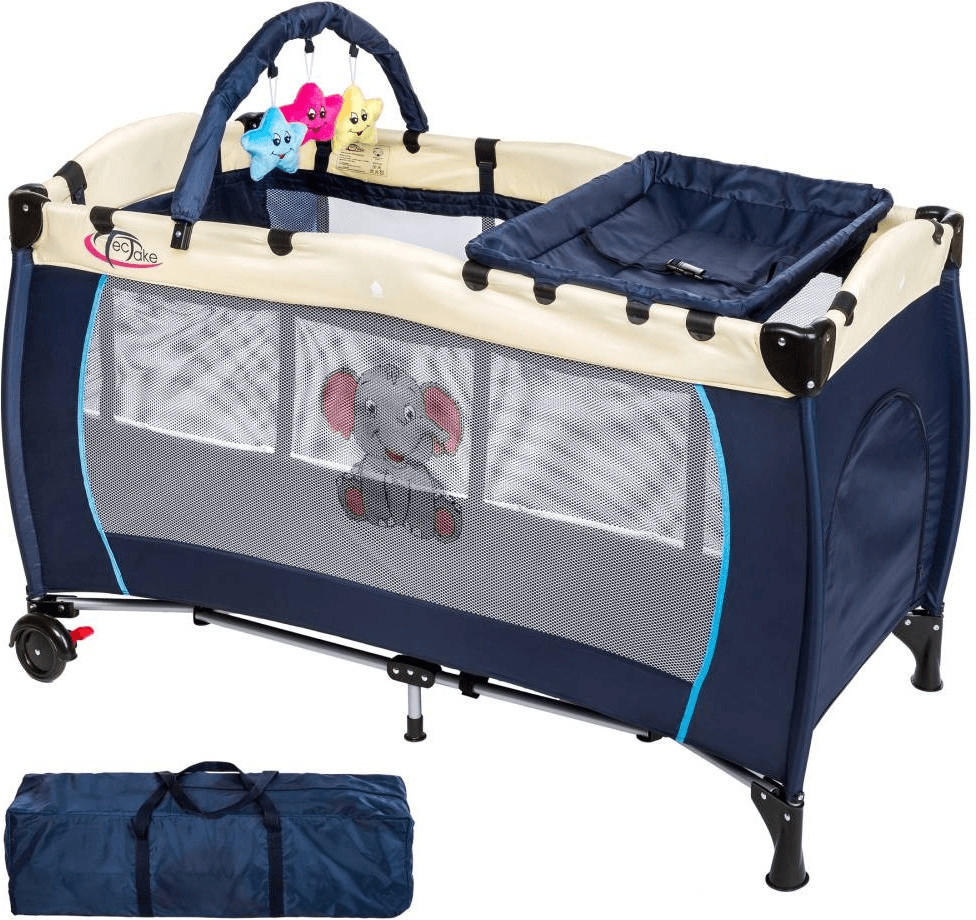 TecTake Lit de voyage Dodo bleu