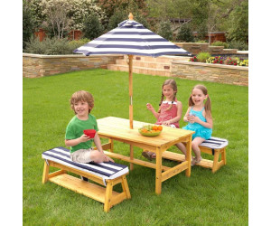 KidKraft Gartentisch und Bänke mit | Preisvergleich € ab und (00106) bei Sitzkissen Sonnenschirm 214,12