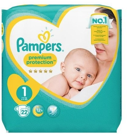 Pampers Premium Protection New Baby T1 (2-5 kg) 22 couches au