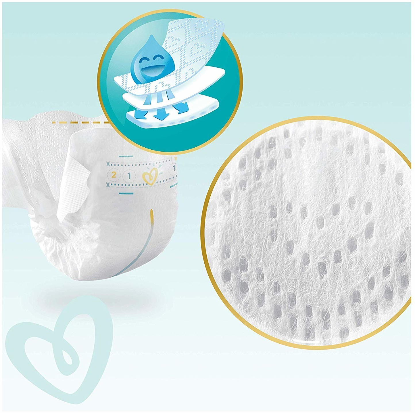 PAMPERS Premium protection couches taille 1 (2-5kg) 44 couches pas cher 