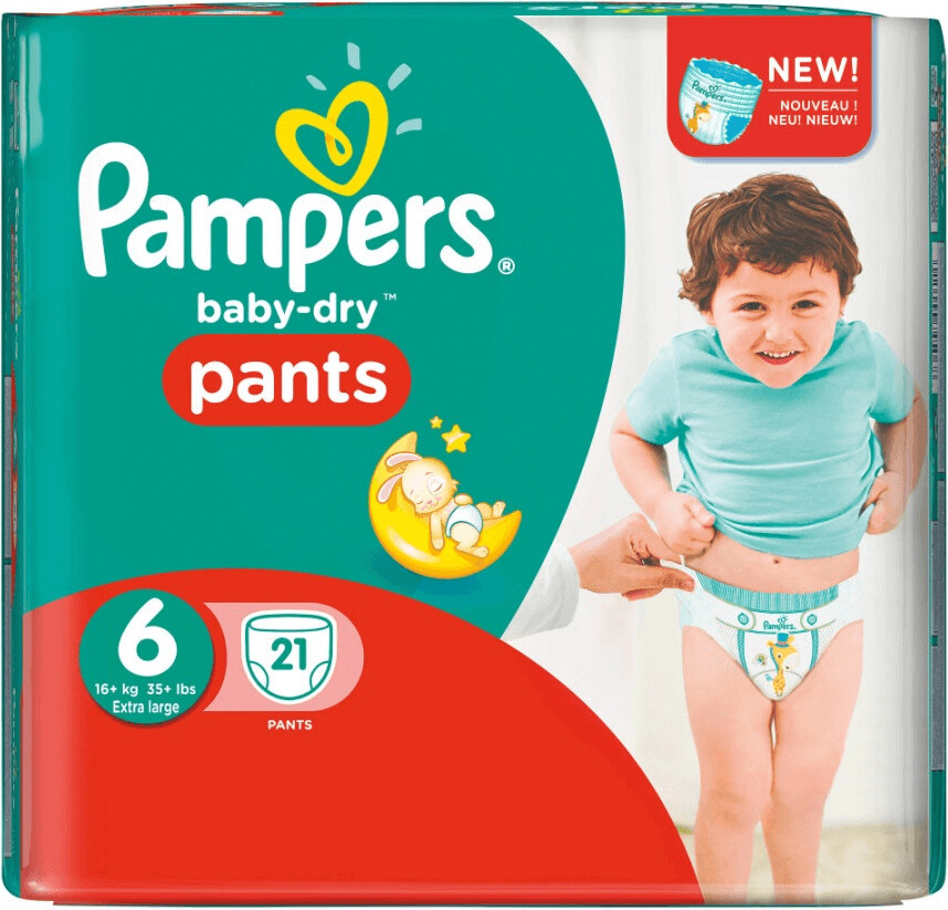 Acheter Promotion Pampers Babydry Couches culottes T6 +15kg, 34 pièces