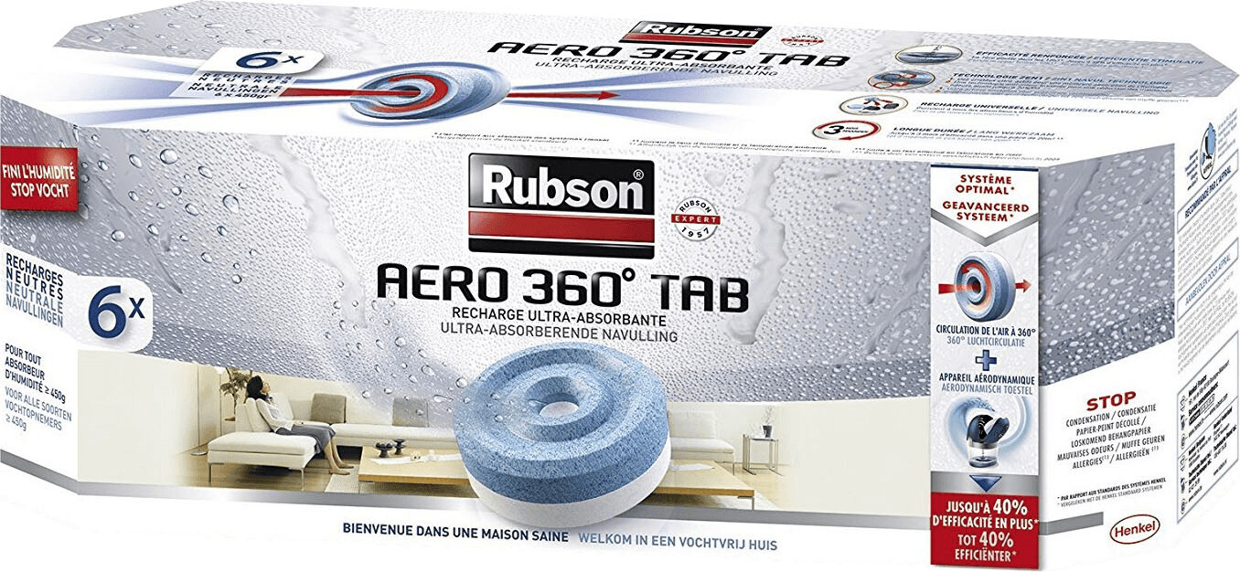 Recambio para absorbedor de humedad Rubson Aero 360º. Venta online.