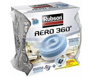 Rubson AERO 360º Déshumidificateur d'air pour la maison, absorbeur d'humidité  et anti odeurs pour pièces de 20 m², inclus 1 recharge - Cdiscount Bricolage