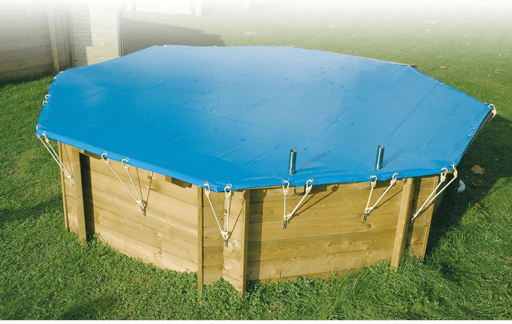 Ubbink Océa Bâche hiver pour piscine octogonale bois 430 cm
