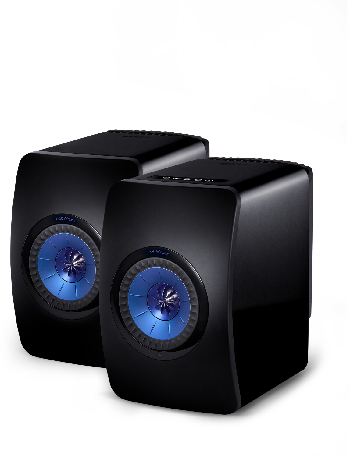 KEF LS50 Wireless noir laqué /bleu