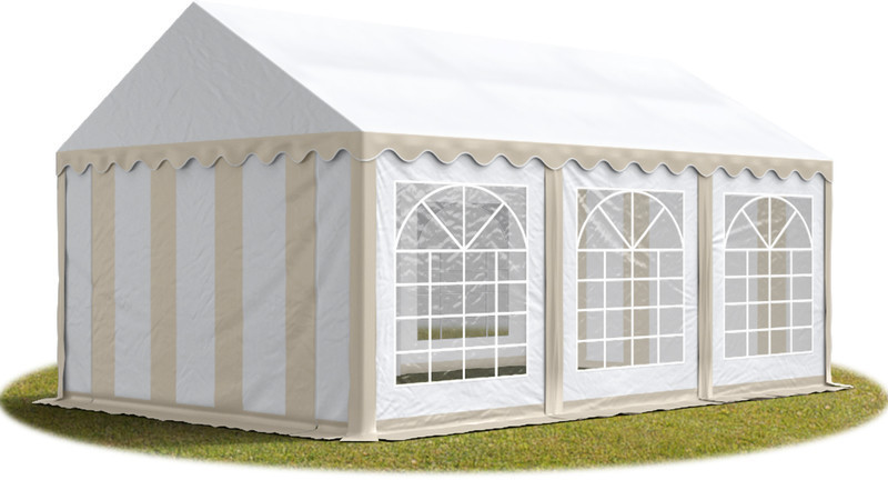 Toolport Tente de réception Economy 3 x 6 m blanc/beige