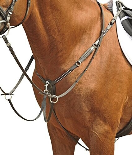 HKM Collier de chasse caoutchouc avec Swarovski Elements