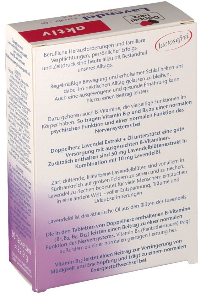 Doppelherz Lavendel Extrakt Öl Tabletten 30 Stk Ab 344 € Preisvergleich Bei Idealode 