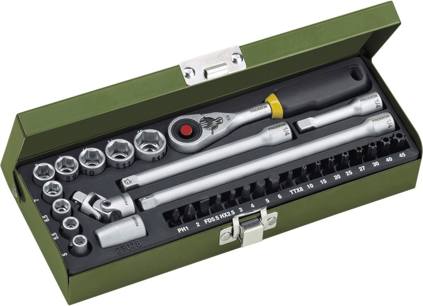 Proxxon 32-piece precision engineer's socket set (23078)